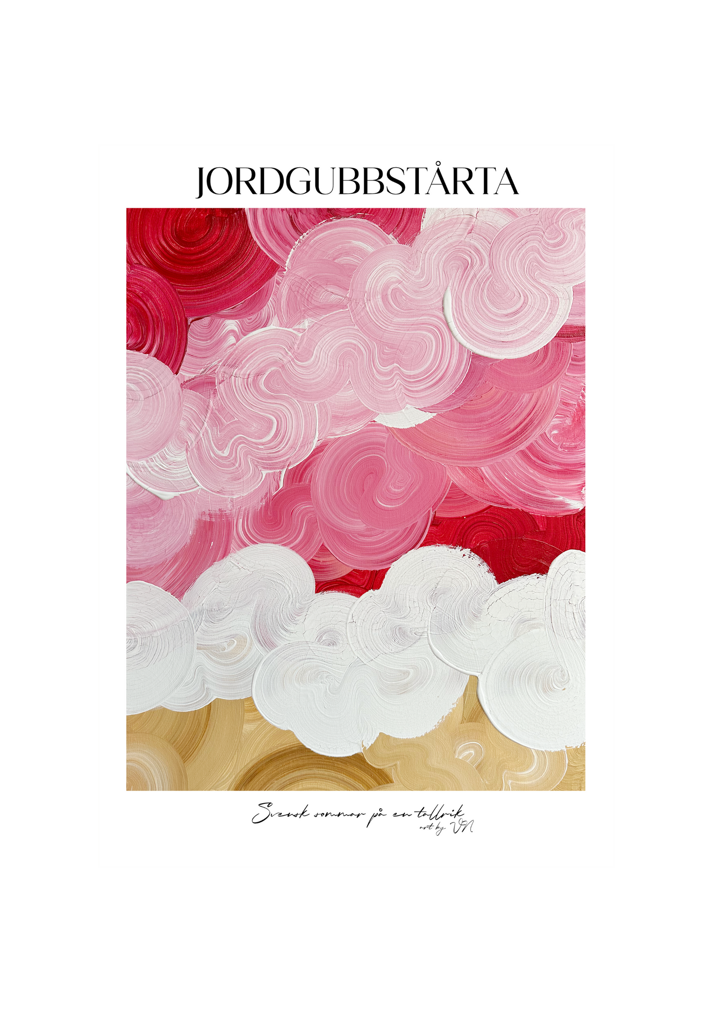 JORDGUBBSTÅRTA | Poster- Sommarkollektionen 2025