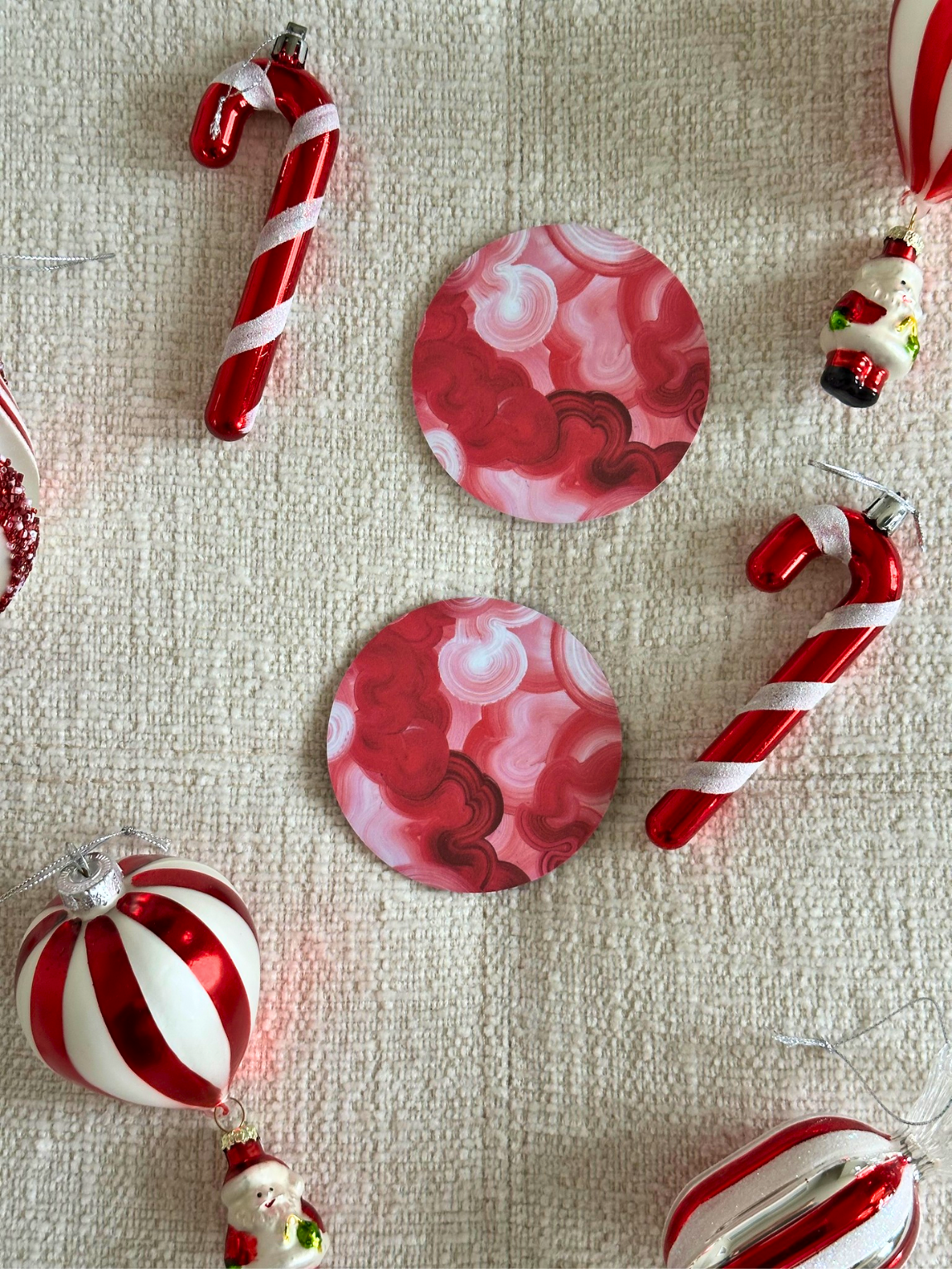 POLKAGRIS | Glasunderlägg 4-pack