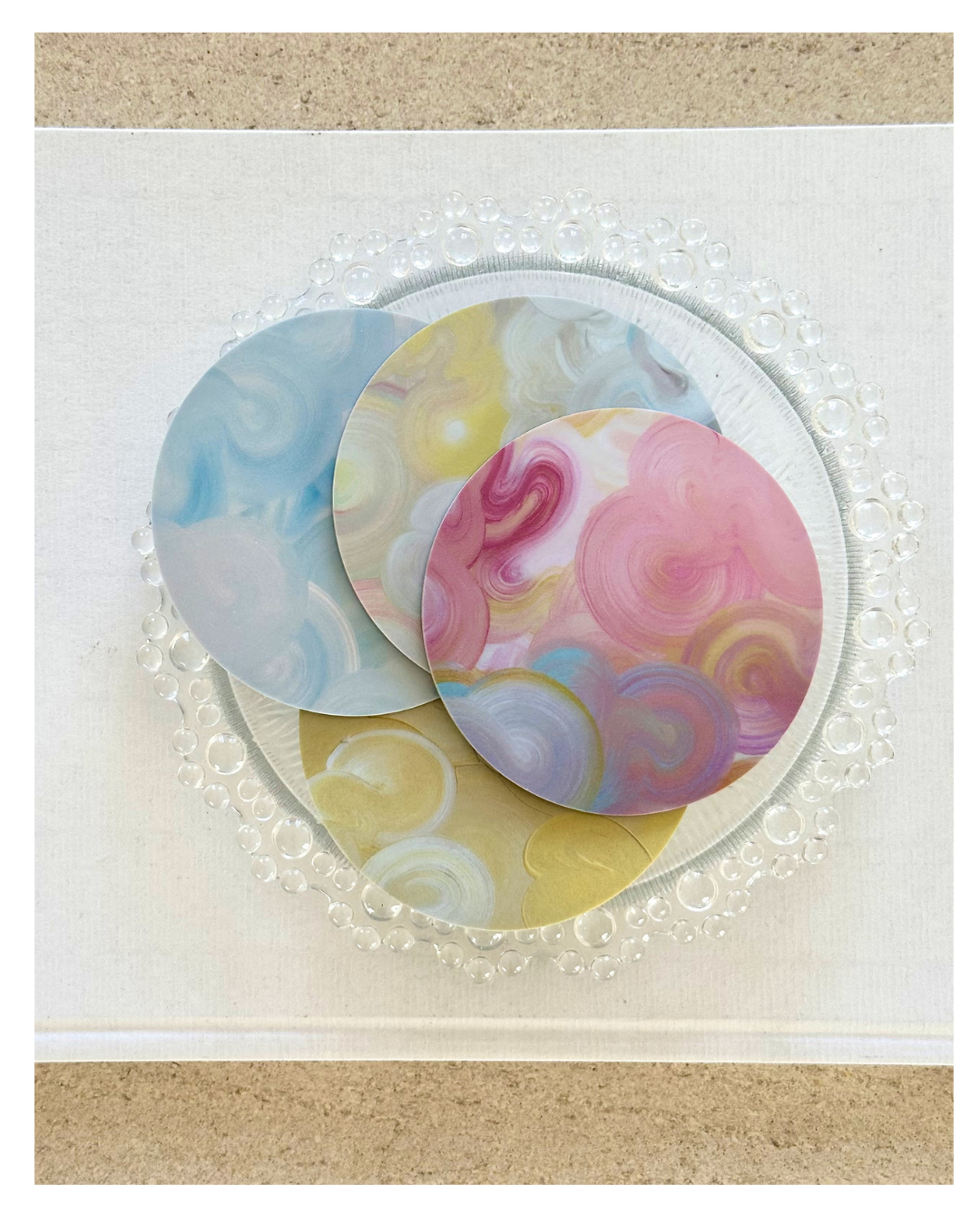 MIXED PASTEL | Glasunderlägg 4-pack