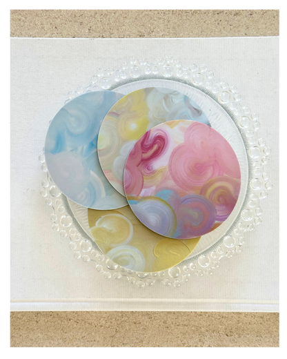 MIXED PASTEL | Glasunderlägg 4-pack