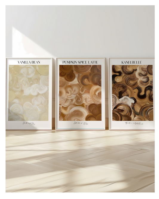 Poster Set- Vanilla Bean, Pumpkin Spice Latte & Kanelbulle