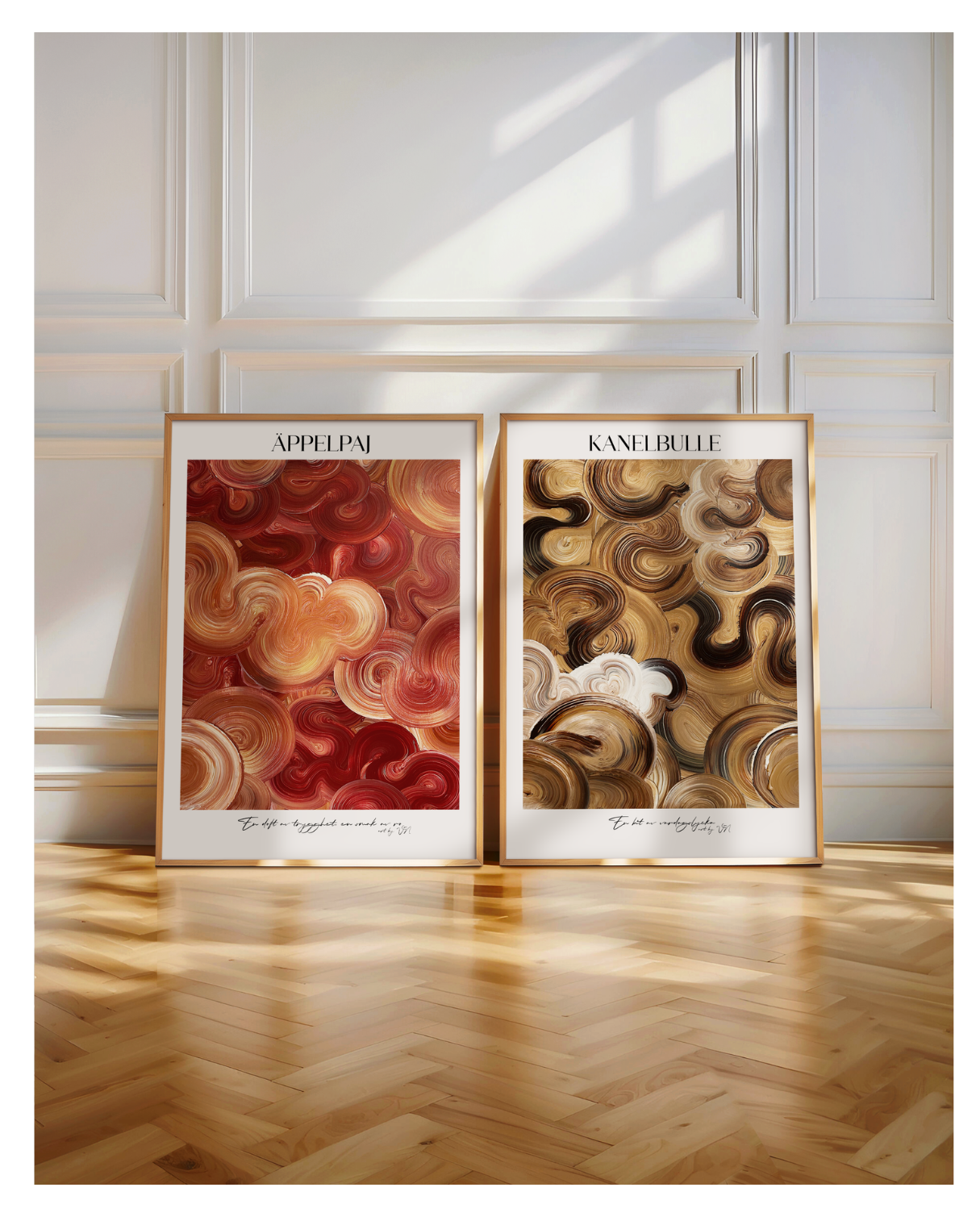 Poster Set- Äppelpaj & Kanelbulle