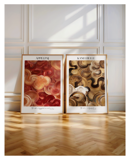 Poster Set- Äppelpaj & Kanelbulle