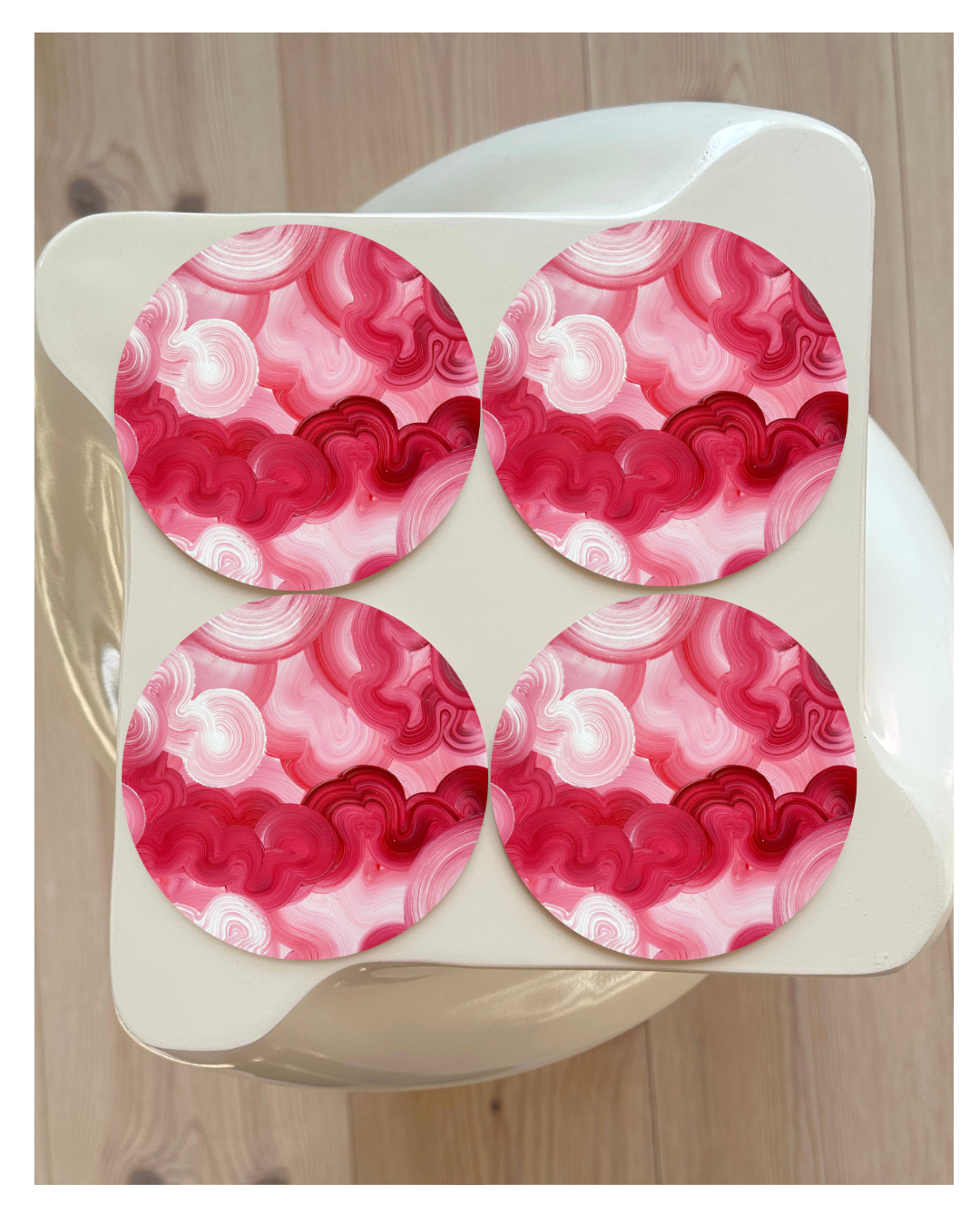 POLKAGRIS | Glasunderlägg 4-pack