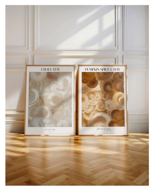 Poster Set- Chai Latte & Pumpkin Spice Latte