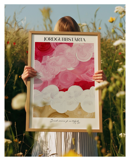 JORDGUBBSTÅRTA | Poster- Sommarkollektionen 2025
