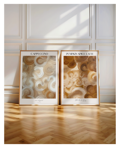 Poster Set- Cappuccino & Pumpkin Spice Latte
