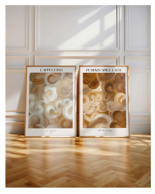 Poster Set- Cappuccino & Pumpkin Spice Latte