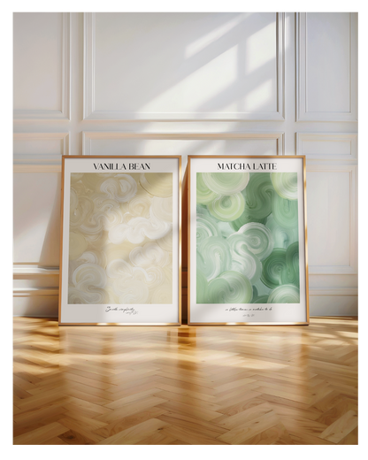 Poster Set- Vanilla Bean & Matcha Latte
