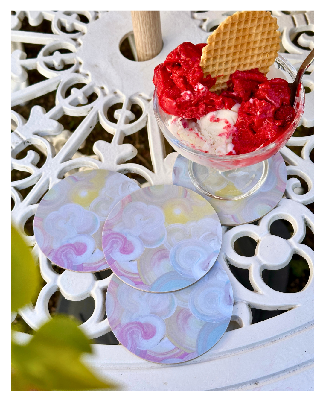 GRÄDDGLASS | Glasunderlägg 4-pack