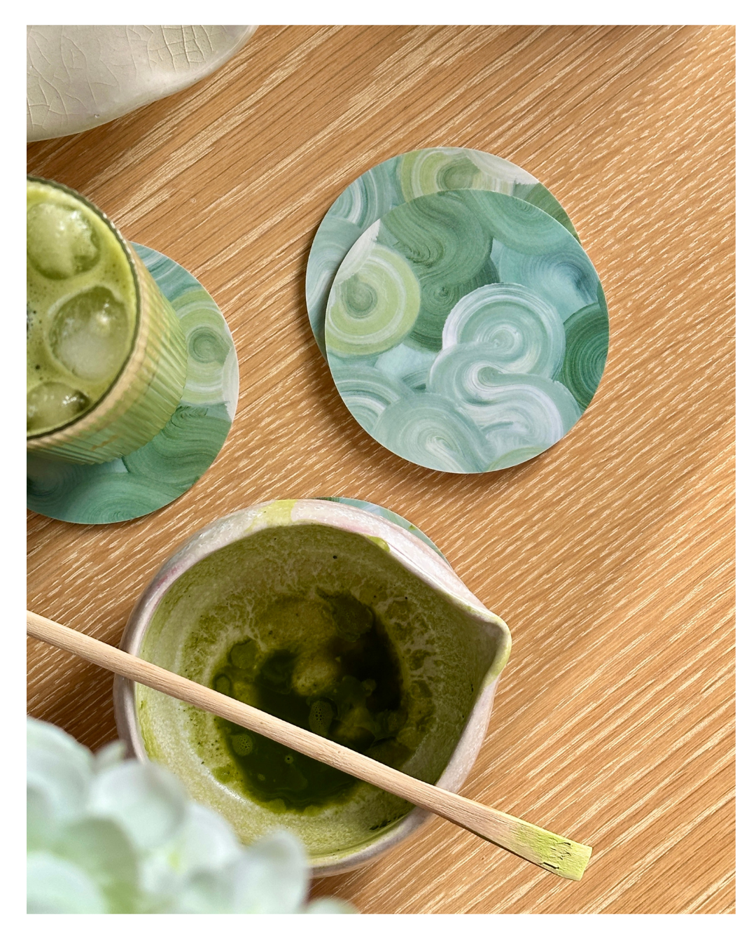 MATCHA LATTE | Glasunderlägg 4-pack