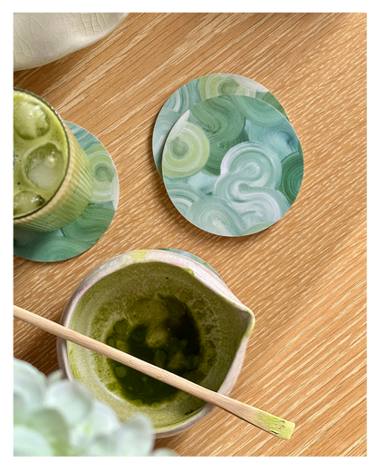 MATCHA LATTE | Glasunderlägg 4-pack