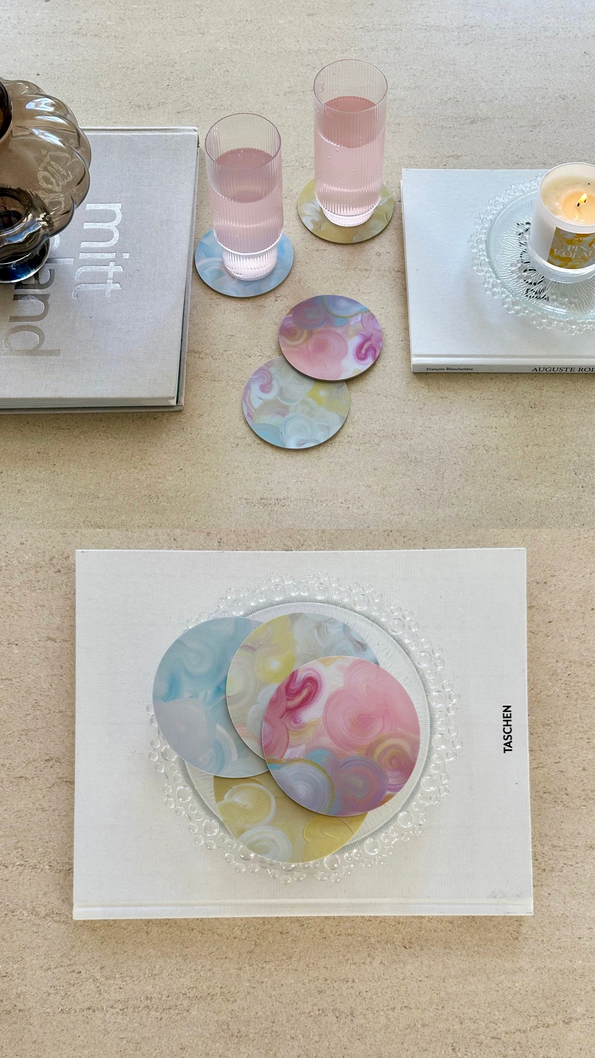 MIXED PASTEL | Glasunderlägg 4-pack