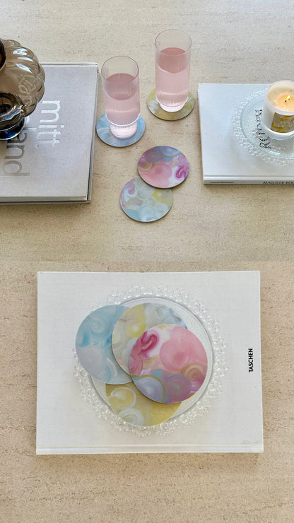 MIXED PASTEL | Glasunderlägg 4-pack