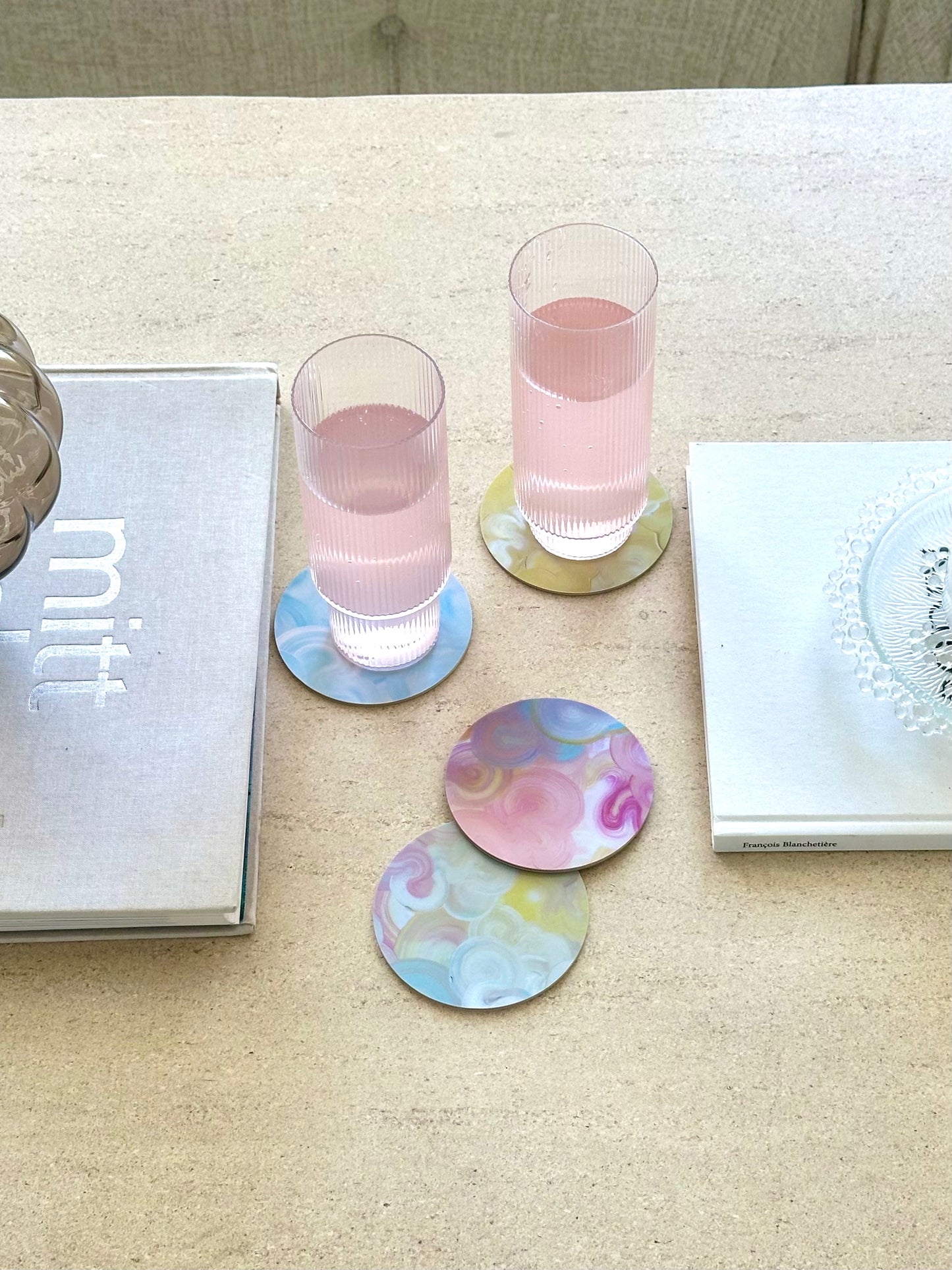 MIXED PASTEL | Glasunderlägg 4-pack