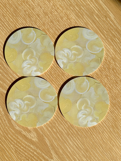 FLÄDERBLOM | Glasunderlägg 4-pack