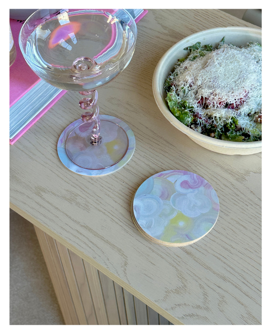 GRÄDDGLASS | Glasunderlägg 4-pack