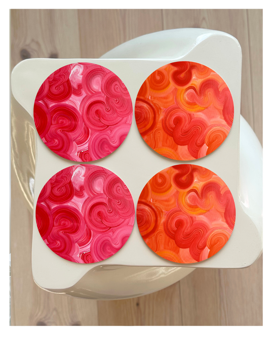 SUNSET DUO | Glasunderlägg 4-pack